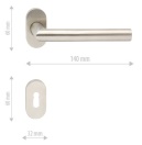 Nerezové dveřní kování Vision - R oval s kuličkovým ložiskem